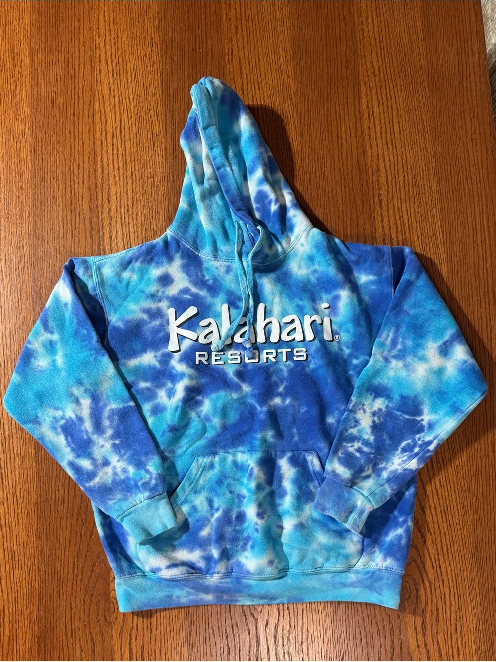 Kalahari Resorts Blue Tie-Dye Hoodie for Women